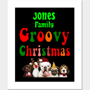 Family Christmas - Groovy Christmas JONES family, family christmas t shirt, family pjama t shirt Posters and Art